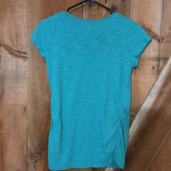 Old navy turquoise maternity v neck tee size S - Picture 4 of 5